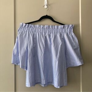 H&M Light Blue Off-Shoulder Blouse